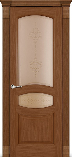 Дверь Ситидорс Топаз темный дуб, остекленная