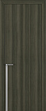 Дверь Z K21 toppan дуб темный, молдинг серебро, глухая