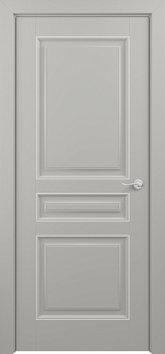Дверь Z Ampir Т2 эмаль серая patina Silver, глухая