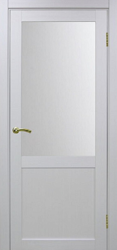 Дверь Эко 502.21 белый лед, сатинат