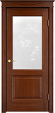 Дверь ПМЦ массив дуба Д13 коньяк, стекло 13-4