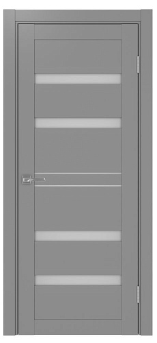 Дверь Эко 561.12 серый, сатинат белый