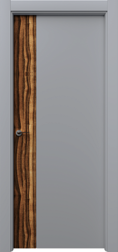 Дверь Неом эмаль RAL 7047, шпон, глухая