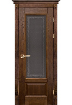 Недавно просмотренные - Дверь Ока массив дуба цельные ламели Аристократ №4 античный орех, стекло графит с наплавом