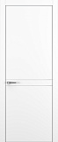 Дверь Z K13 полипропилен белый, ALU кромка хром, молдинг серебро, глухая