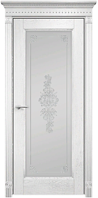 Недавно просмотренные - Дверь Оникс Италия 1 эмаль белая патина серебро, сатинат белый контурный витраж №3