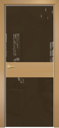 Дверь Оникс Соло 2 анегри, глухая, Lacobel RAL 8028