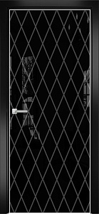 Недавно просмотренные - Дверь Оникс Арт, лакобель черный RAL 9005, пескоструй №10