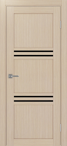 Дверь Эко 553.12 дуб беленый, lacobel черный