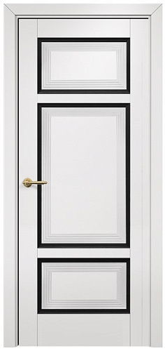 Дверь Оникс Тоскана 4 эмаль белая/черная, глухая