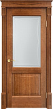 Дверь ПМЦ массив ольхи ОЛ6.2 орех 10%, стекло 6-4