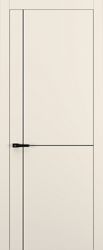 Дверь Z K17 полипропилен крем, молдинг черный, глухая