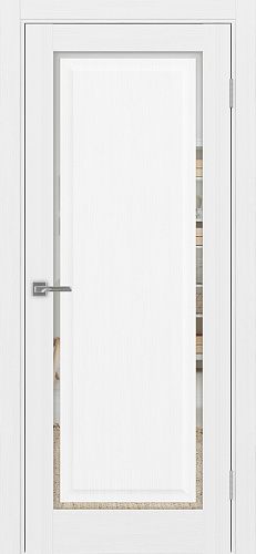 Дверь Эко 601С.21 ОФ4 белый лед, зеркало