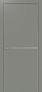 Недавно просмотренные - Дверь Эко 202 серый молдинг SC, кромка AL хром SC с 2-х сторон, глухая
