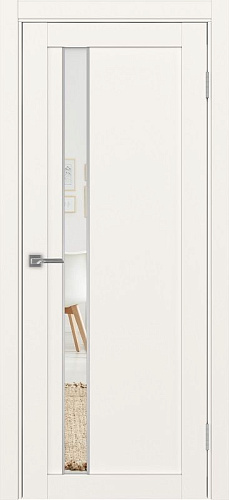 Дверь Эко 528.121 АПП бежевый молдинг SC, стеклопакет зеркало