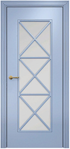Недавно просмотренные - Дверь Оникс Турин фрезерованная эмаль голубая, сатинато с решеткой №5