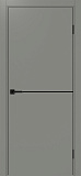 Дверь Эко 202 серый молдинг SB, кромка ABS, глухая