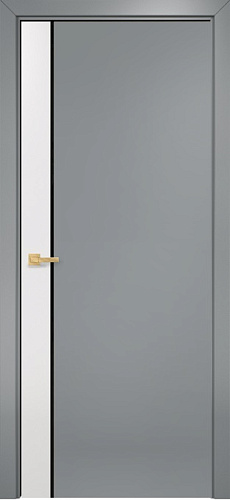 Дверь Оникс Дуо эмаль белая/эмаль RAL 7040, триплекс черный