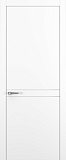 Дверь Z K13 полипропилен белый, молдинг серебро, глухая