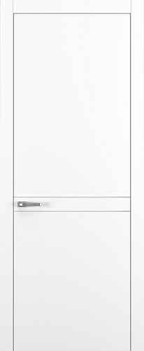Дверь Z K13 полипропилен белый, молдинг серебро, глухая