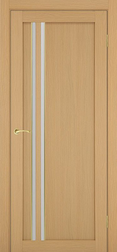 Дверь Эко 525.121 АПС ясень темный молдинг SG, lacobel белый