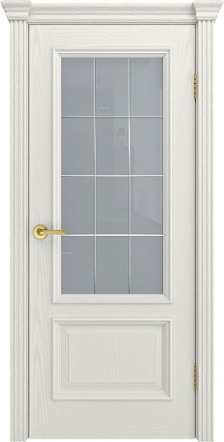 Дверь Текона шпон Фрейм 07 бьянко, гравировка Премиум сатинат белый