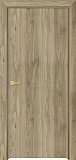 Дверь Оникс Гладкая PVC состаренный дуб, глухая
