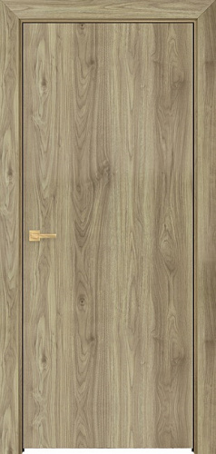 Дверь Оникс Гладкая PVC состаренный дуб, глухая