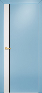 Недавно просмотренные - Дверь Оникс Дуо эмаль белая/эмаль голубая, триплекс черный