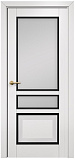 Дверь Оникс Тоскана 3 эмаль белая/черная, сатинат белый