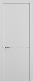 Дверь Z K17 полипропилен серый, молдинг серебро, глухая