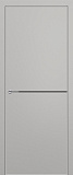 Дверь Z K10 полипропилен серый, молдинг черный, глухая