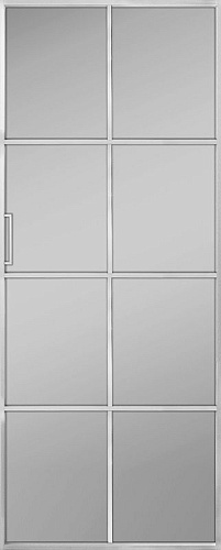 Перегородка Alum №8 хром, сатинат графит