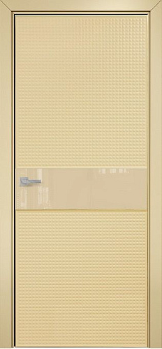 Дверь Оникс Вирджиния эмаль RAL 1015, глухая, стекло Lacobel RAL 1015