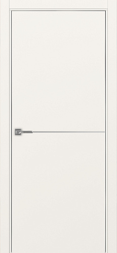 Дверь Эко 202 бежевый молдинг SC, кромка AL хром SC с 2-х сторон, глухая