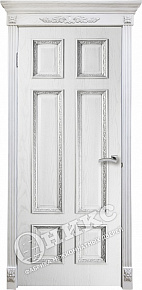 Недавно просмотренные - Дверь Оникс Гранд со штапиком Флора эмаль белая патина серебро, глухая