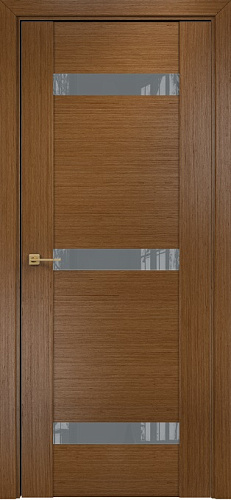 Дверь Оникс Парма 3 орех, глухая лакобель RAL 7040