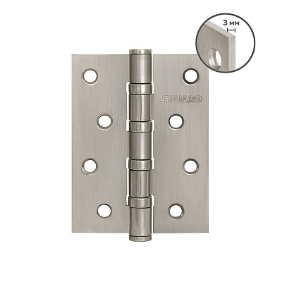 Петля универсальная Fuaro 4BB 100x75x3 никель матовый