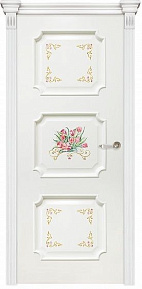 Недавно просмотренные - Дверь Оникс Валенсия эмаль белая со сложной росписью 2, глухая