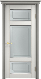 Недавно просмотренные - Дверь ПМЦ массив ольхи ОЛ55 белый грунт с патиной серебро, стекло 55-4