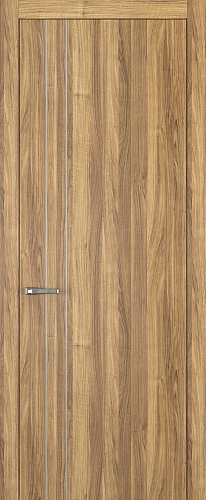 Дверь Z K15 toppan орех грецкий, молдинг серебро, глухая