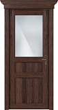 Дверь Статус CLASSIC 532 орех, стекло сатинато белое матовое