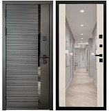 Входная дверь Матадор MXМ-6 антрацит софт/панель зеркало 2, софт шампань