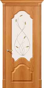 Недавно просмотренные - Дверь Браво Скинни-33 миланский орех, стекло белое художественное, с элементами фьюзинга