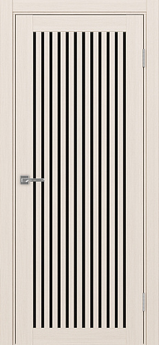 Дверь Эко 543.2 ясень перламутровый, lacobel черный