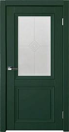 Недавно просмотренные - Дверь ДР экошпон Деканто ПДО 1 бархат green вставка черная, сатинато белое