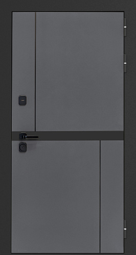 Входная дверь Bomond Terio черный муар/панель на выбор