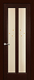Дверь Ситидорс Крит ясень шоколад, остекленная