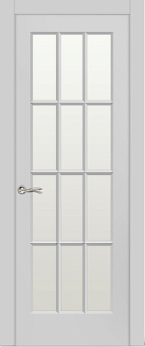 Дверь Ситидорс Олимп-2 эмаль RAL 4010Y50R, стекло пескоструй