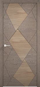 Недавно просмотренные - Дверь ПМЦ Design массив дуба Romb смоки, белый иней, глухая